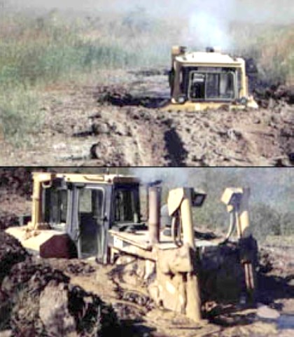 Sunk Cat dozer