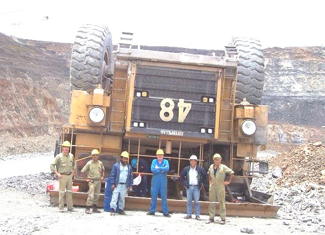 Mining tipper - upside down